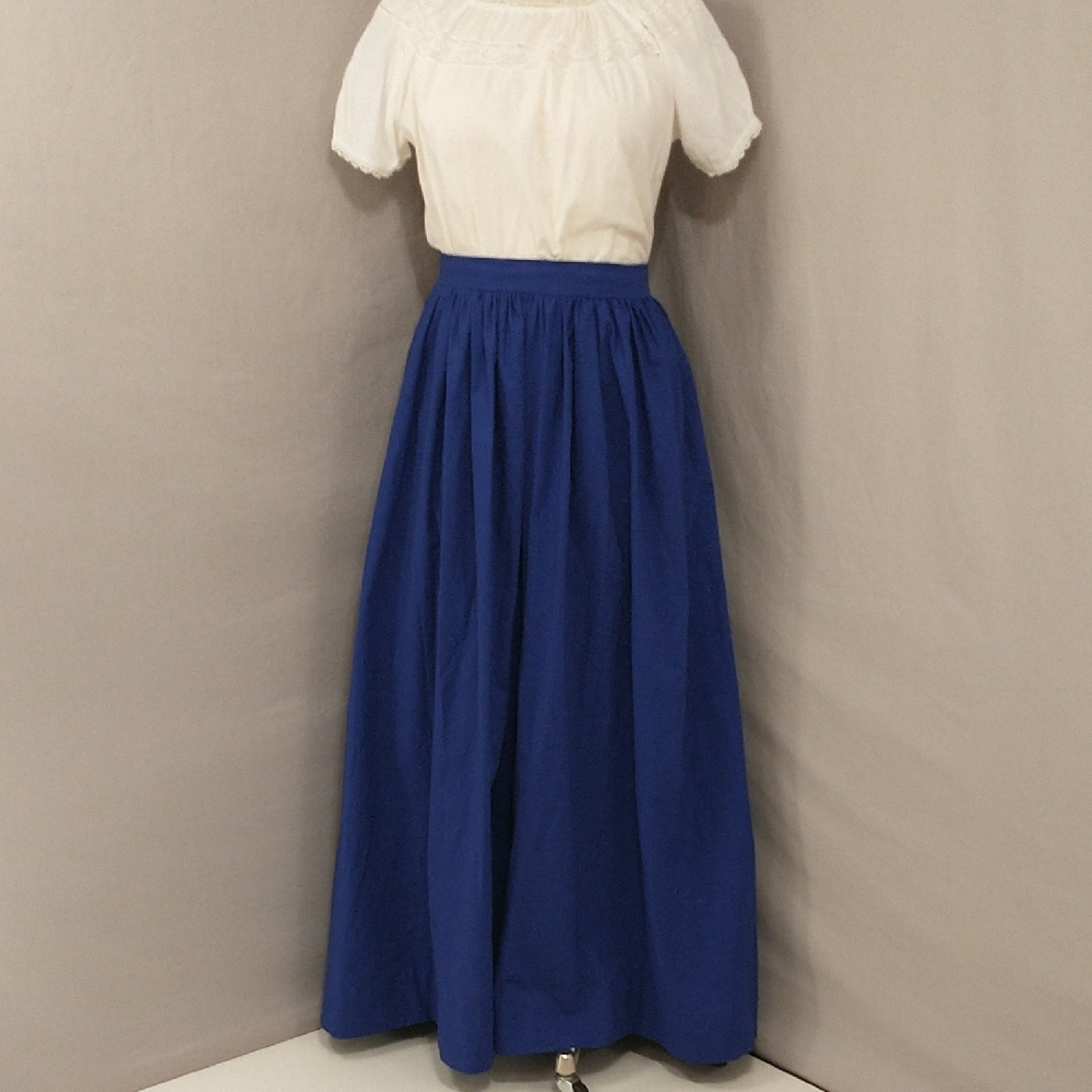 Handmade Cotton Full Length Skirt 44" Long Maxi Cosplay Costume Reinactment SeeM
